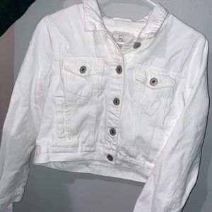 White Cropped Cotton On Jacket